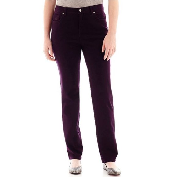 Gloria Vanderbilt Denim - GV Eggplant Dyed Amanda Jeans